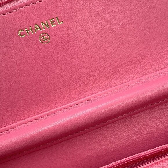 CHANEL Double piece Chain wallet Lambskin Pink A33814 - Picture 14 of 14